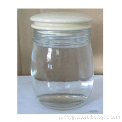 Plain glass candle jar with ceramic lid